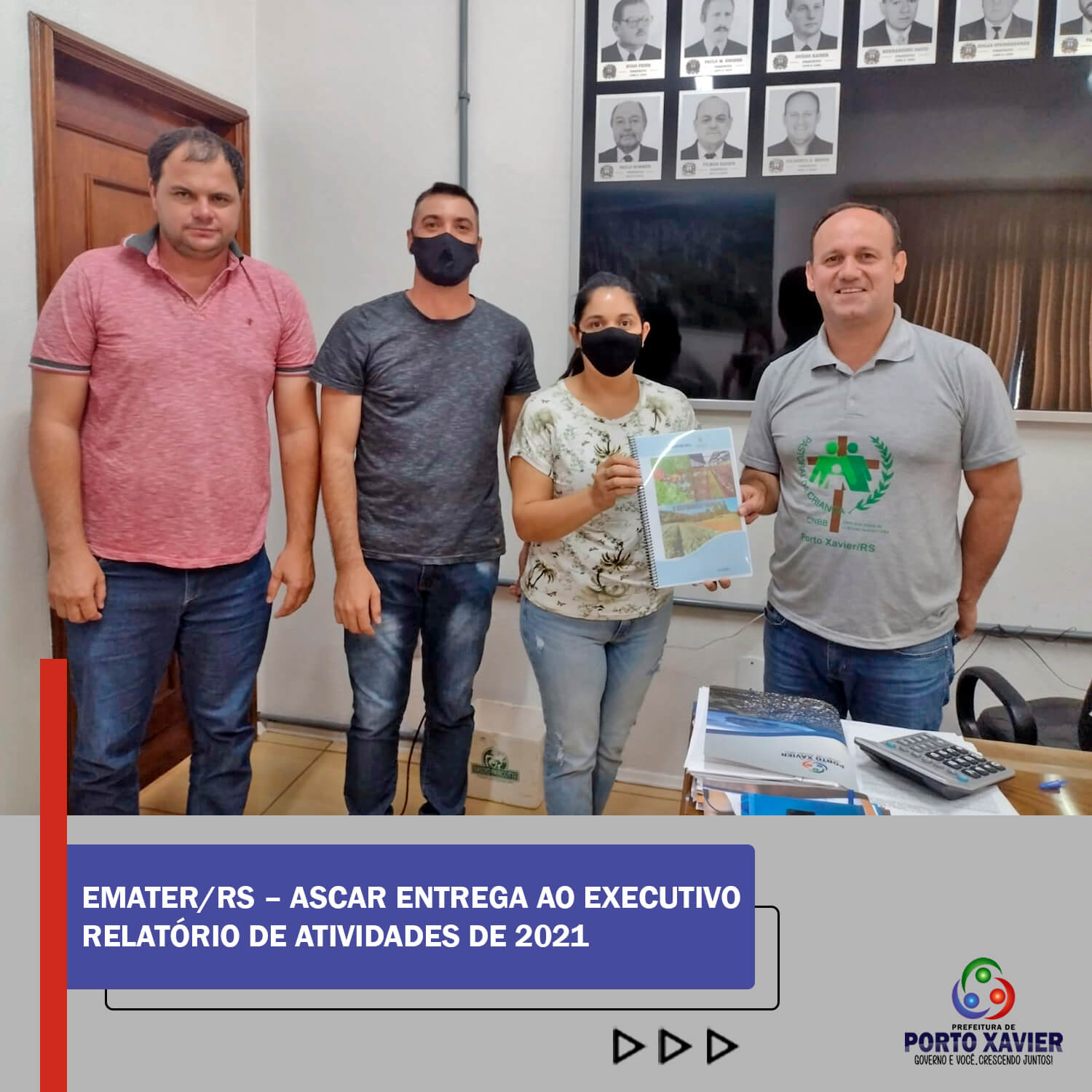 EMATER/RS – ASCAR ENTREGA AO EXECUTIVO RELATÓRIO DE ATIVIDADES DE 2021